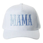 MAMA embroidered baseball cap in light blue