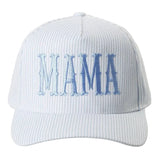 MAMA embroidered baseball cap in light blue