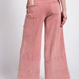 Cropped Knit Pants Mauve