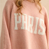Paris Pink Sweater - Cozy Chic Graphic pullover