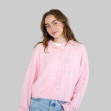 Women's Pink Cardigan Sweater