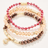 Spartina Stretch Bracelet Stack Pink/Brown