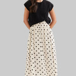 Sweater Top Polka Dot Midi Dress