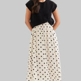 Sweater Top Polka Dot Midi Dress