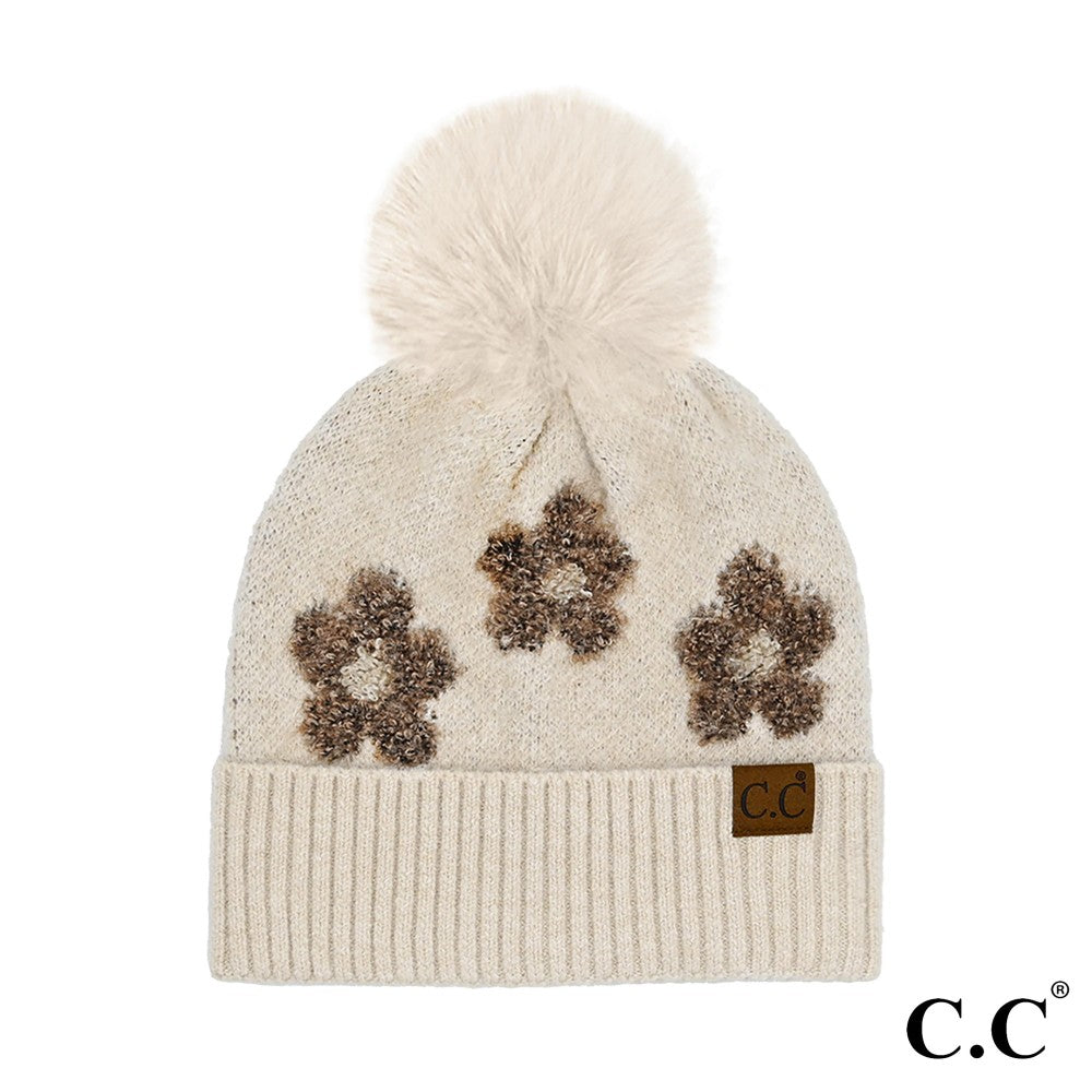 Daisy Dreams Beanie with Pom